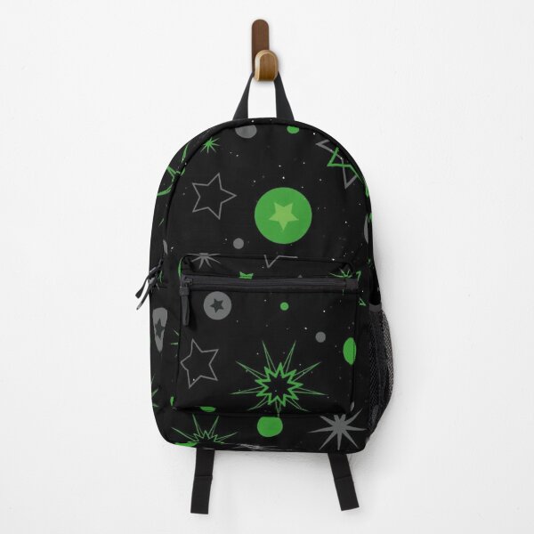 Item preview, Green Neon Stars and Cosmic Galaxy Y2K Space Pattern designed and sold by T-I-D-E.