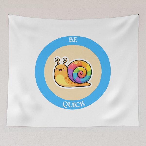 Item preview, Be Quick Snail - Cute Rainbow Snail in a Circle designed and sold by Love3Happy.
