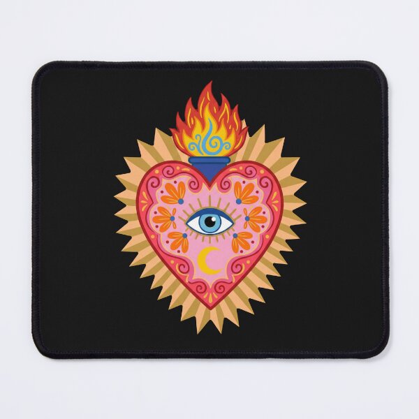 Item preview, Vibrant Sacred Heart With Mystical Eye Symbol designed and sold by capricedefille.