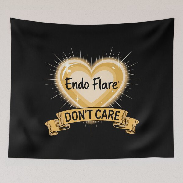 Item preview, Endometriosis Awareness Yellow Ribbon Warrior Heart designed and sold by sterabamineh.