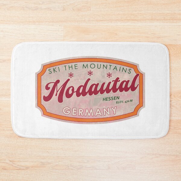 Item preview, Modautal, Germany, Hessen, Ski, textured skiing badge designed and sold by Wanderful-roads.