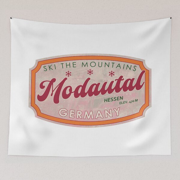 Item preview, Modautal, Germany, Hessen, Ski, textured skiing badge designed and sold by Wanderful-roads.