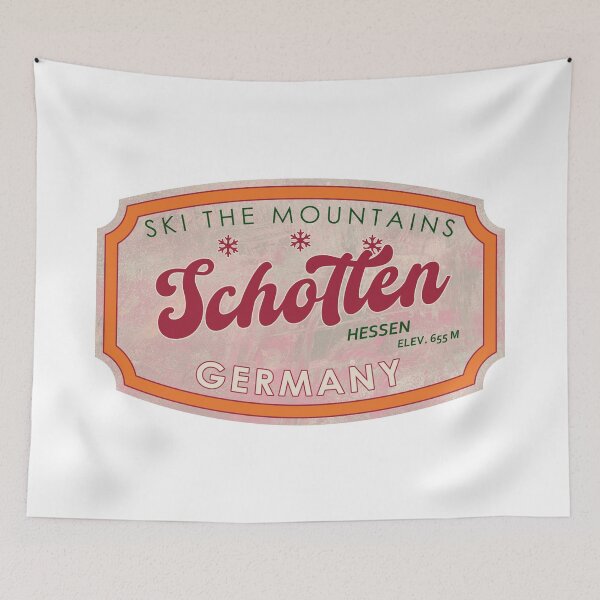 Item preview, Schotten, Germany, Hessen, Ski, textured skiing badge designed and sold by Wanderful-roads.