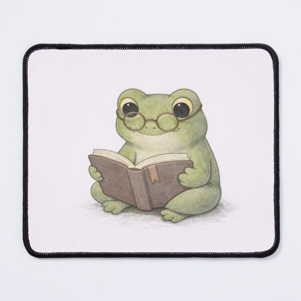 Artikelvorschau, Fleißiger Frosch liest mit Brille ein Buch entworfen und verkauft von jgvisualarts.