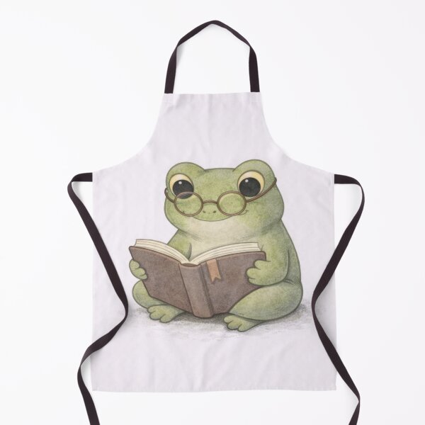 Item preview, Studious Frog Reading Book with Glasses designed and sold by jgvisualarts.