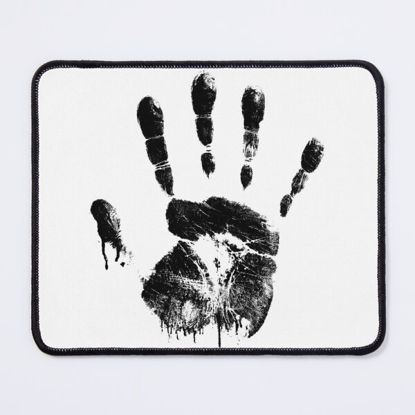 Item preview, Dark Handprint – Grunge Black Forensic Style Design designed and sold by VilnaArtPrints.