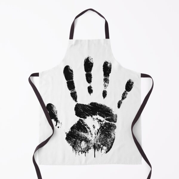 Item preview, Dark Handprint – Grunge Black Forensic Style Design designed and sold by VilnaArtPrints.