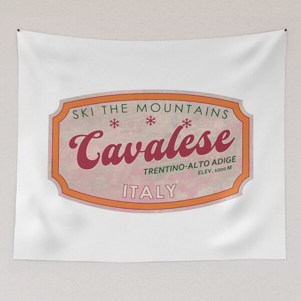 Item preview, Cavalese, Italy, Trentino-Alto Adige, Ski, textured skiing badge designed and sold by Wanderful-roads.