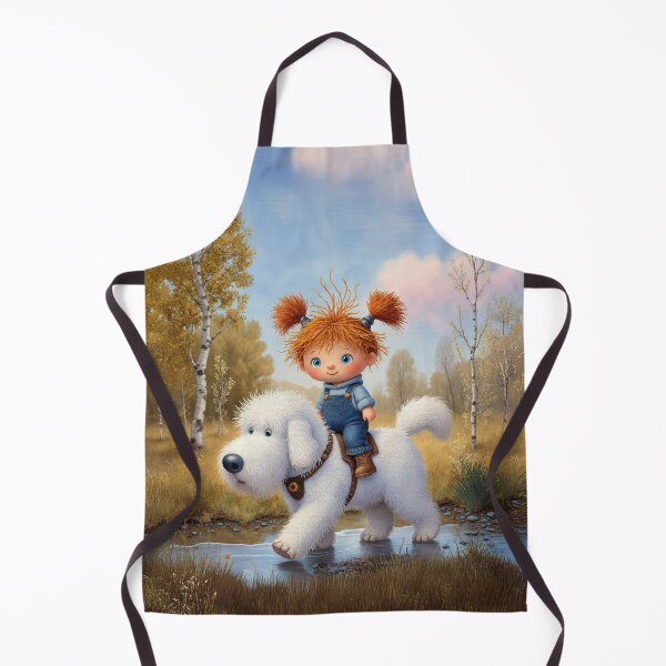 Item preview, Little Rider and Fluffy Friend – Whimsical Autumn Adventure Illustration designed and sold by Whimsical Hug.