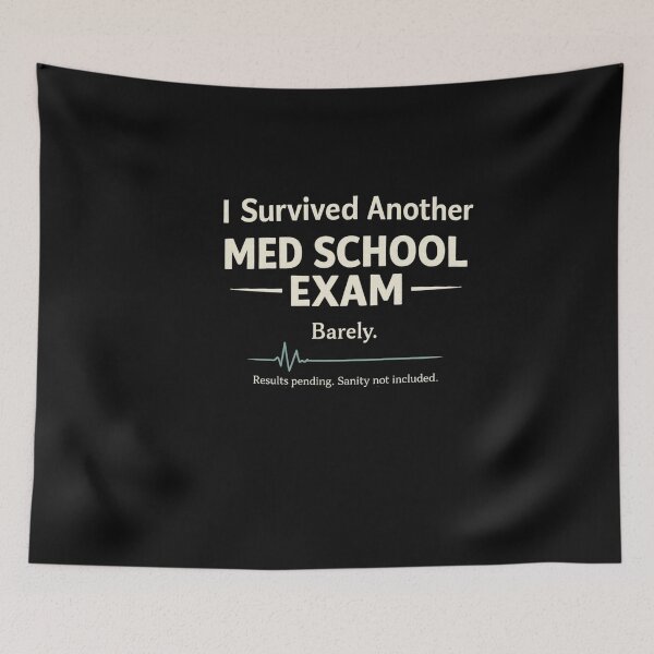Item preview, I Survived Another Med School Exam Barely Funny Humor designed and sold by medoutfits.