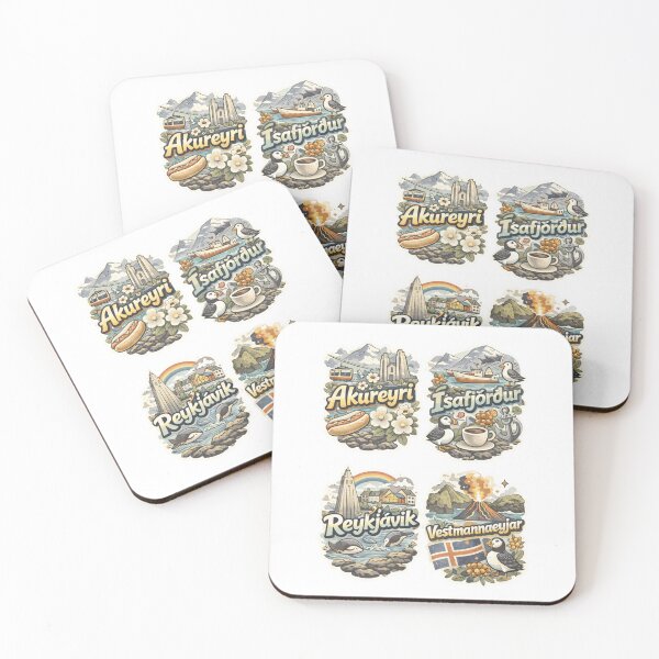 Item preview, Icelandic Cities: Reykjavík  Akureyri  Isafjordur Vestmannaeyjar designed and sold by PamLeeDesign.