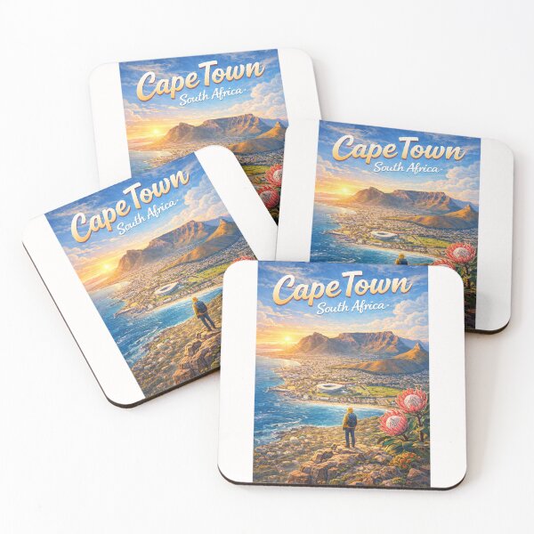 Item preview, Cape Town Coastline and Stadium with Table Mountain and Signal Hill designed and sold by Places On Earth.