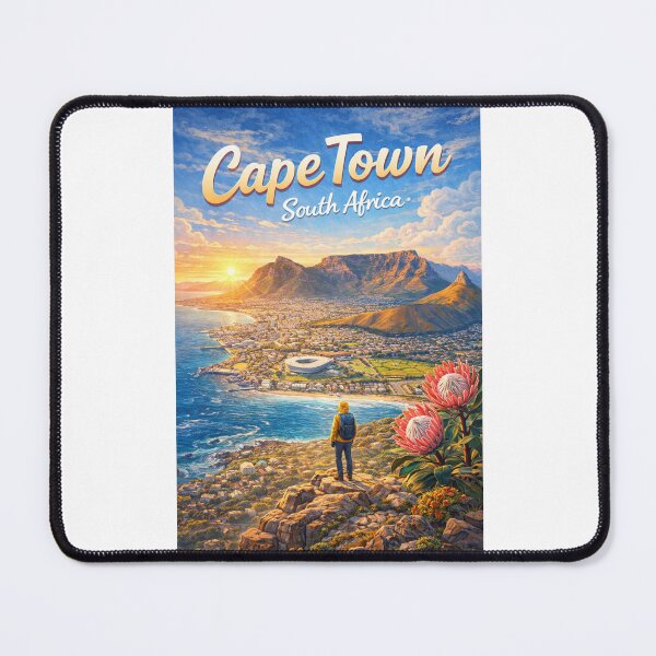 Item preview, Cape Town Coastline and Stadium with Table Mountain and Signal Hill designed and sold by Places On Earth.