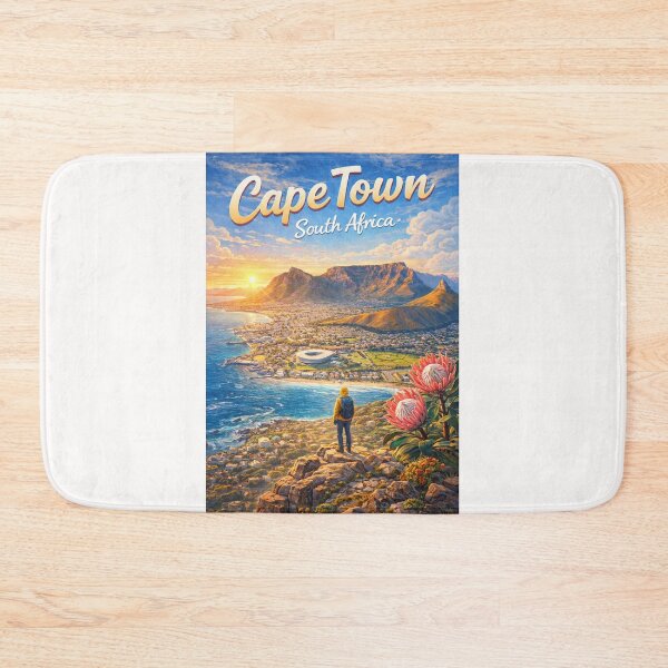 Item preview, Cape Town Coastline and Stadium with Table Mountain and Signal Hill designed and sold by Places On Earth.
