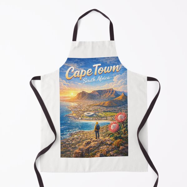 Item preview, Cape Town Coastline and Stadium with Table Mountain and Signal Hill designed and sold by Places On Earth.