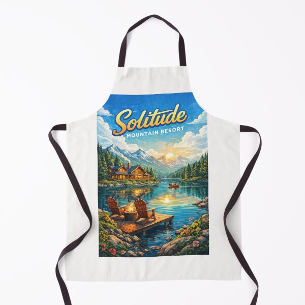 Item preview, Solitude Mountain Resort Sunset with Log Cabin and Alpine Lake designed and sold by Places On Earth.