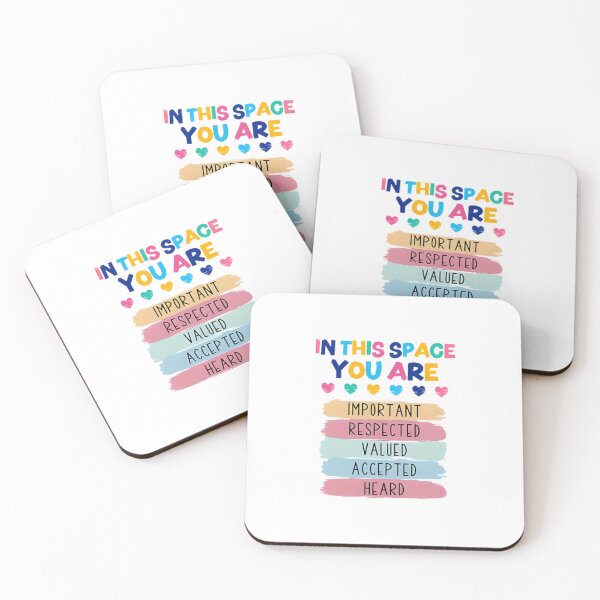 Item preview, In This Space You Are Important — Inclusive Classroom Decor & Counselor Quote designed and sold by Colorful-Garden.