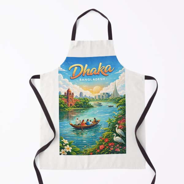 Item preview, Dhaka River Scene with Curzon Hall and Jatiyo Smriti Soudho designed and sold by Places On Earth.