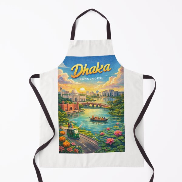 Item preview, Dhaka Lakeside View with Lalbagh Fort and Baitul Mukarram at Sunset designed and sold by Places On Earth.