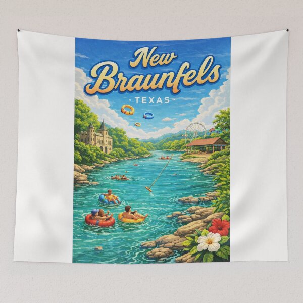 Item preview, New Braunfels Guadalupe River Float near Comal County Fairgrounds designed and sold by Places On Earth.