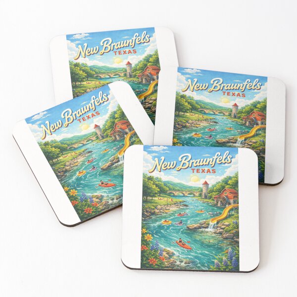 Item preview, New Braunfels River Rapids and Gruene Mill with Texas Hill Country Charm designed and sold by Places On Earth.