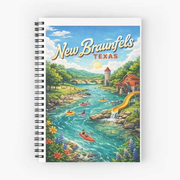 Item preview, New Braunfels River Rapids and Gruene Mill with Texas Hill Country Charm designed and sold by Places On Earth.