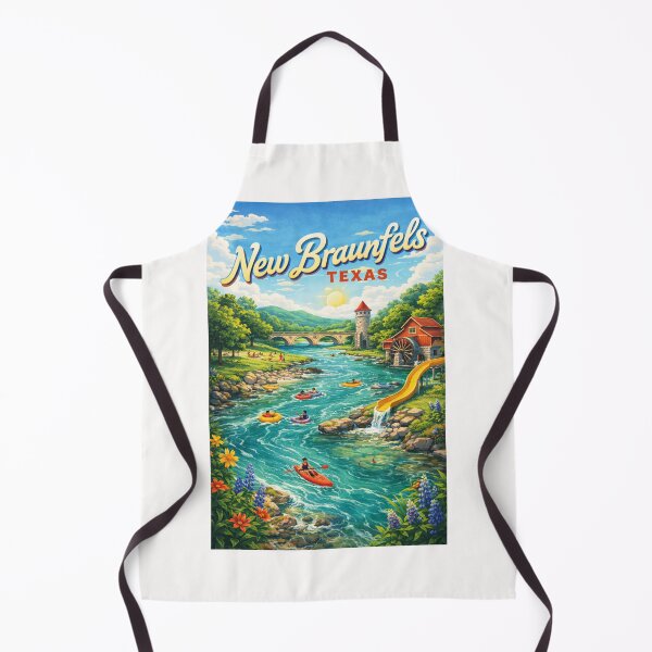 Item preview, New Braunfels River Rapids and Gruene Mill with Texas Hill Country Charm designed and sold by Places On Earth.