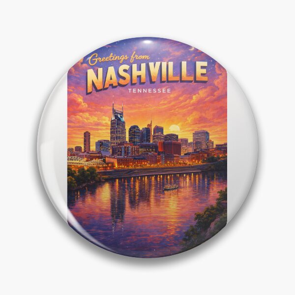 Item preview, Nashville Skyline Sunset with Cumberland River and AT&T Building designed and sold by Places On Earth.