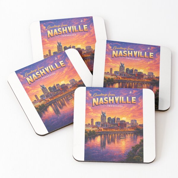 Item preview, Nashville Skyline Sunset with Cumberland River and AT&T Building designed and sold by Places On Earth.