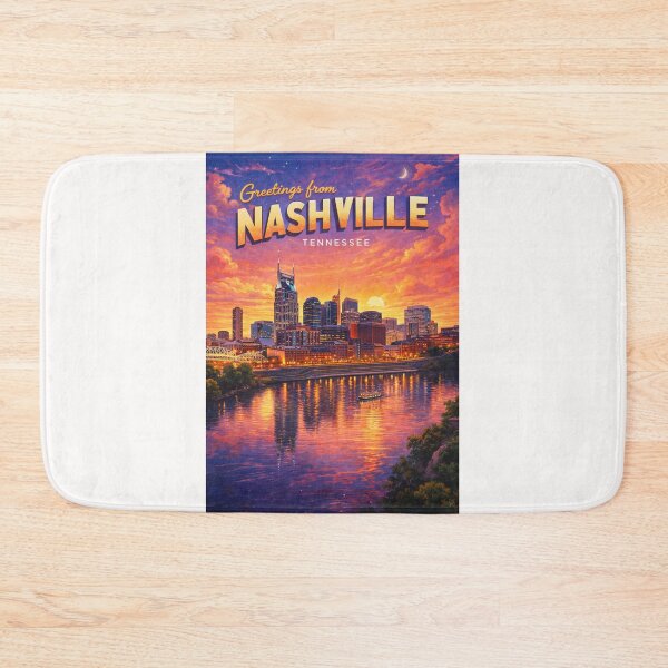 Item preview, Nashville Skyline Sunset with Cumberland River and AT&T Building designed and sold by Places On Earth.