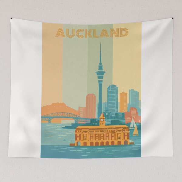 Item preview, Auckland Waterfront Skyline with Sky Tower and Ferry Building designed and sold by Places On Earth.