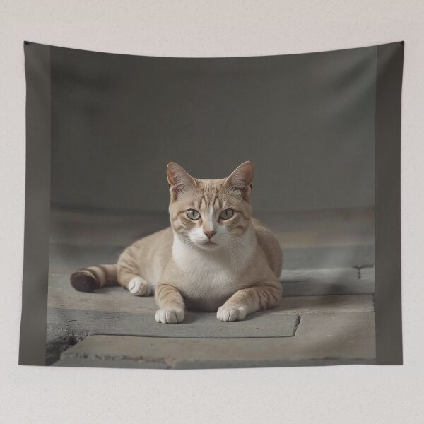 Item preview, Japanese Bobtail_Hoshiko | Calm Grounded Presence Cat Art | ArtivaNest Pet Verse designed and sold by ArtivaNest.