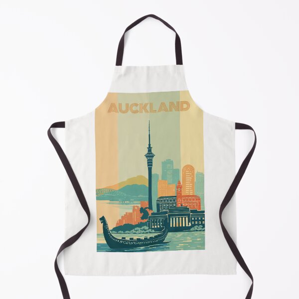 Item preview, Auckland Skyline View with Sky Tower and Traditional Waka Canoe designed and sold by Places On Earth.