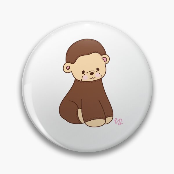 Item preview, Monkey Drawing Doodle Cartoon Cute Adorable Lighthearted design sticker designed and sold by TheRosePressVS.