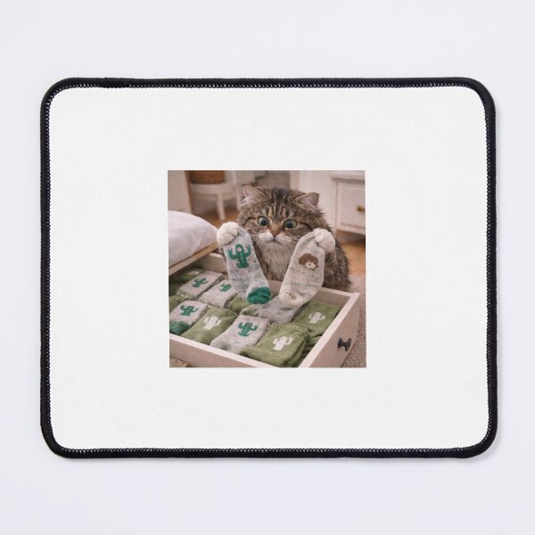 Item preview, Confused Kitten Choosing Mismatched Socks designed and sold by LovelyCatGalaxy.