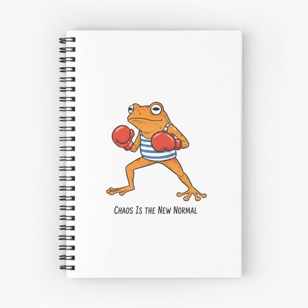 Item preview, Chaos is the new normal, frog, boxing, funnyfits70, Humor, Funny, retro, vintages, funny quotes, animal humor, designed and sold by FunnyFits70.