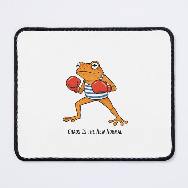 Item preview, Chaos is the new normal, frog, boxing, funnyfits70, Humor, Funny, retro, vintages, funny quotes, animal humor, designed and sold by FunnyFits70.