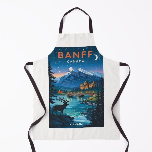 Item preview, Banff Night Scene with Fairmont Hotel and Bow River Bridge designed and sold by Places On Earth.