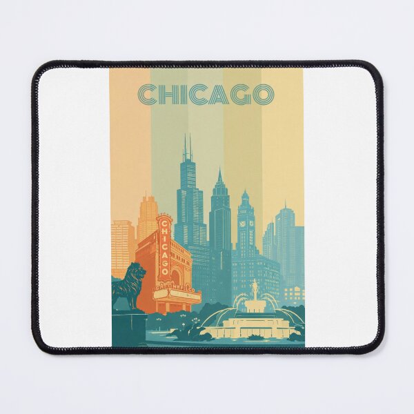 Item preview, Chicago Theater and Skyline with Buckingham Fountain View designed and sold by Places On Earth.