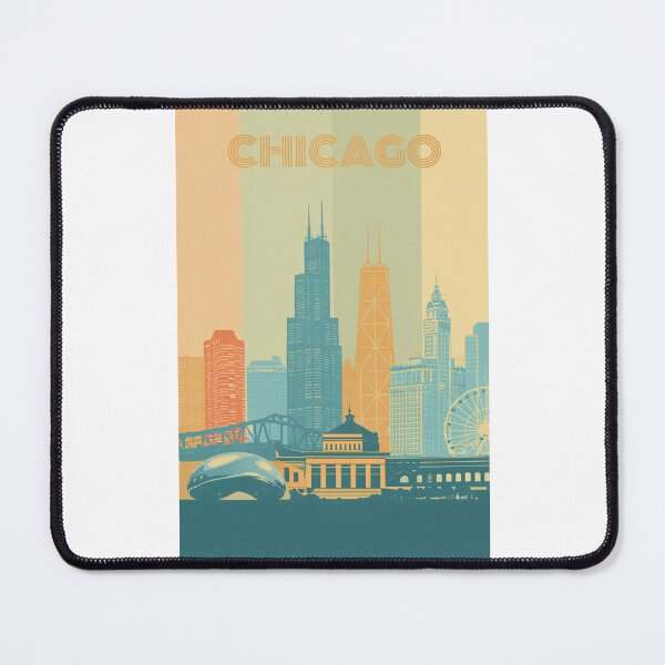 Item preview, Chicago Skyline with Cloud Gate, Navy Pier and Lakefront Museums designed and sold by Places On Earth.