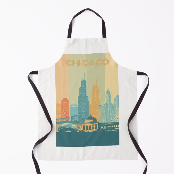 Item preview, Chicago Skyline with Cloud Gate, Navy Pier and Lakefront Museums designed and sold by Places On Earth.