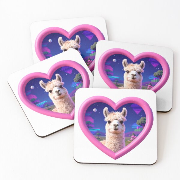 Item preview, Cosmic Valentine Llama designed and sold by AnimalAirtistry.