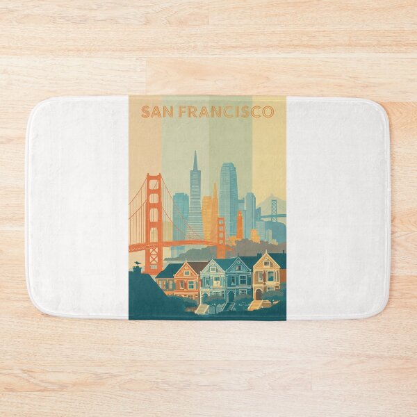 Item preview, San Francisco Skyline with Golden Gate Bridge and Painted Ladies designed and sold by Places On Earth.