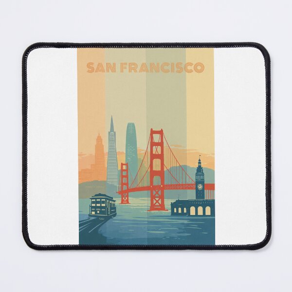 Item preview, San Francisco Waterfront View with Golden Gate Bridge and Ferry Building designed and sold by Places On Earth.