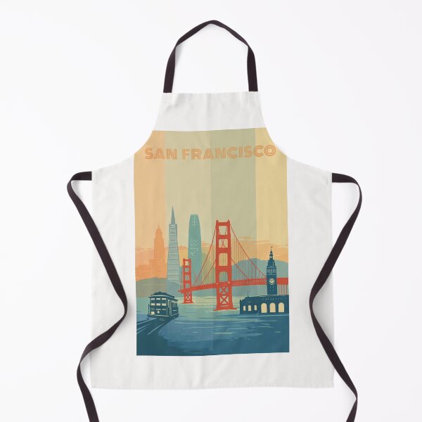 Item preview, San Francisco Waterfront View with Golden Gate Bridge and Ferry Building designed and sold by Places On Earth.