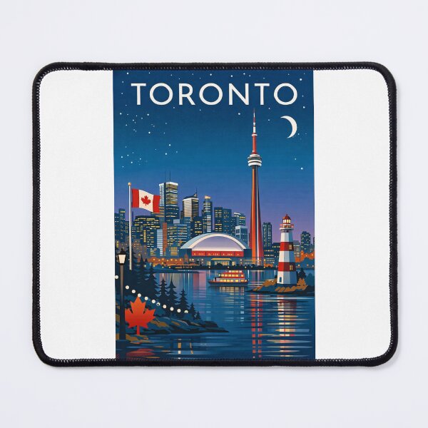 Item preview, Toronto Skyline Night Scene with CN Tower, Rogers Centre and Lighthouse designed and sold by Places On Earth.