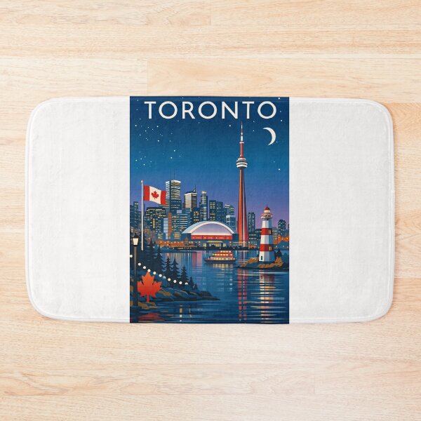 Item preview, Toronto Skyline Night Scene with CN Tower, Rogers Centre and Lighthouse designed and sold by Places On Earth.