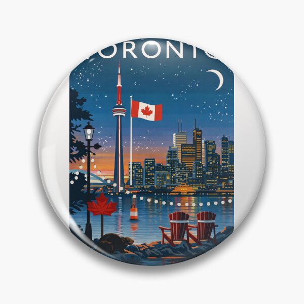 Item preview, Toronto Waterfront with CN Tower, Canadian Flag and Skyline View designed and sold by Places On Earth.