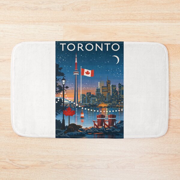 Item preview, Toronto Waterfront with CN Tower, Canadian Flag and Skyline View designed and sold by Places On Earth.