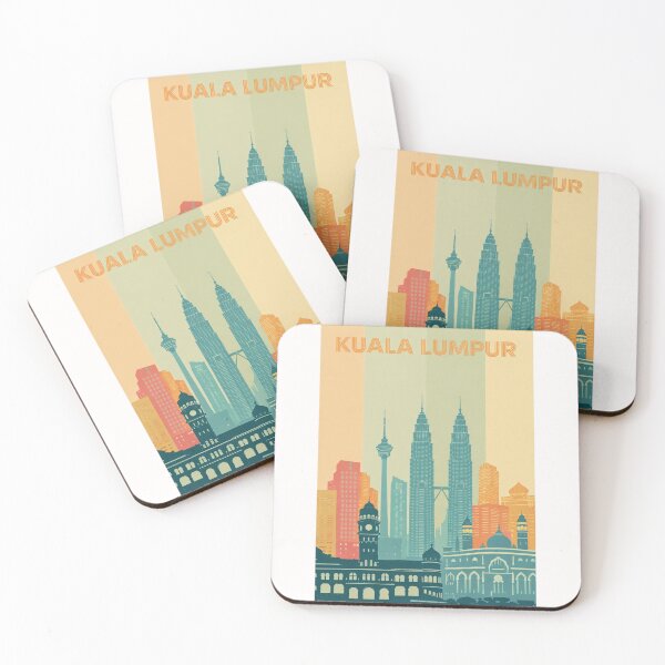 Item preview, Kuala Lumpur Cityscape with Petronas Towers and Masjid Jamek designed and sold by Places On Earth.